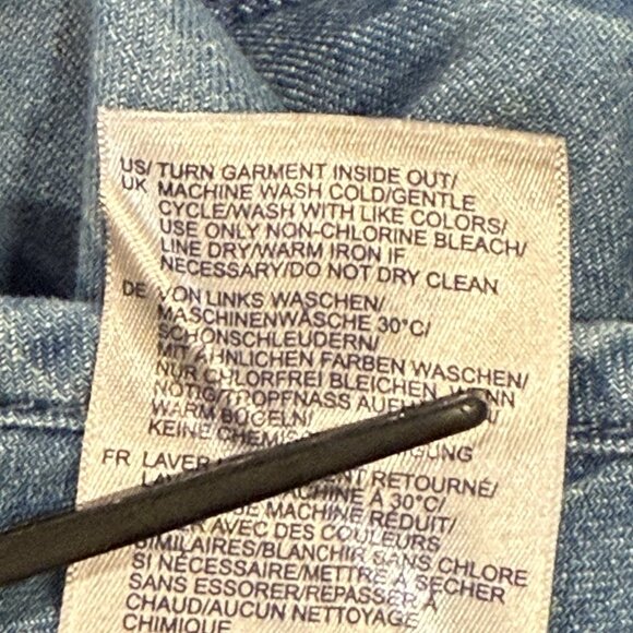 NYDJ Chambray Lift Tuck Technology Light Wash Wide Leg Pants Womens Size 24W - Picture 9 of 12